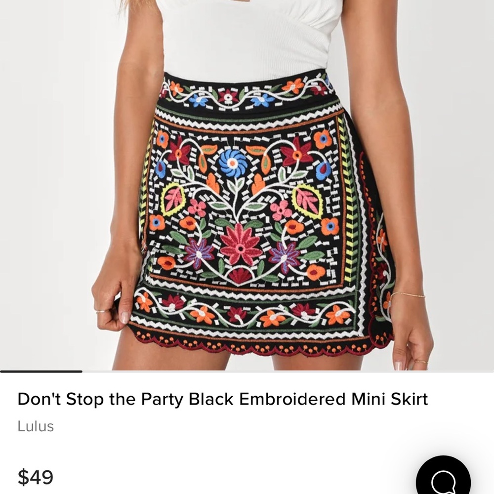 Lulus Don’t Stop the Party skirt
